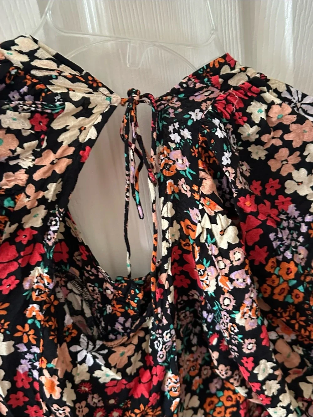 Free People Callie Floral Scoop Neck Tunic Top Size XS
